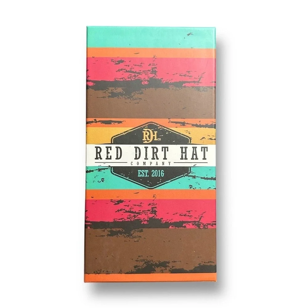 Red Dirt Hat Co Rodeo Wallet Brown‎ Tan Leather Suede Weave Western Cowboy RFID
